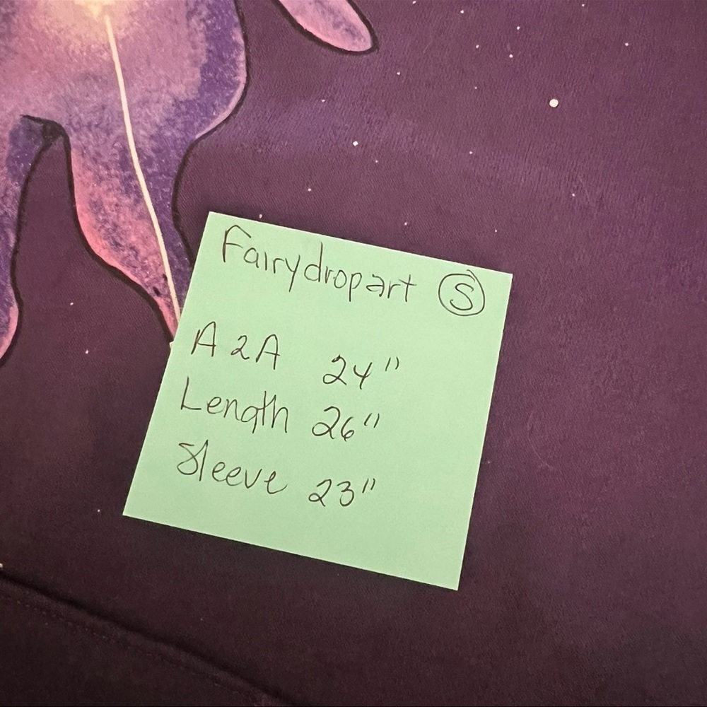 Fairydropart Mushroom Constellation Ombré Purple Hoodie S Whimsy Fairy Hippie - Picture 7 of 7